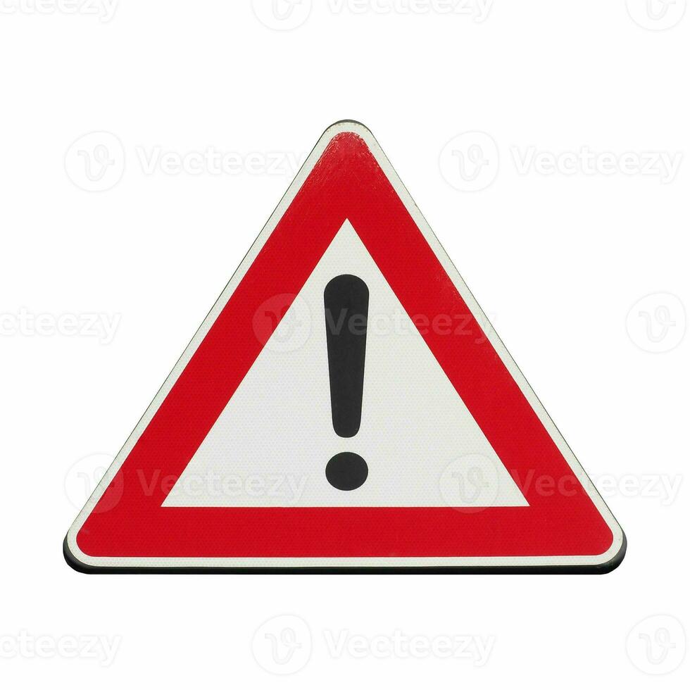 danger traffic sign isolated over white photo