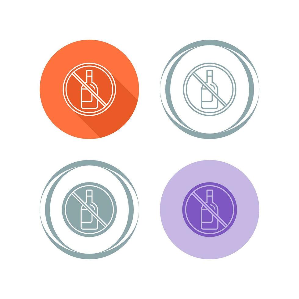 No Alcohol Vector Icon