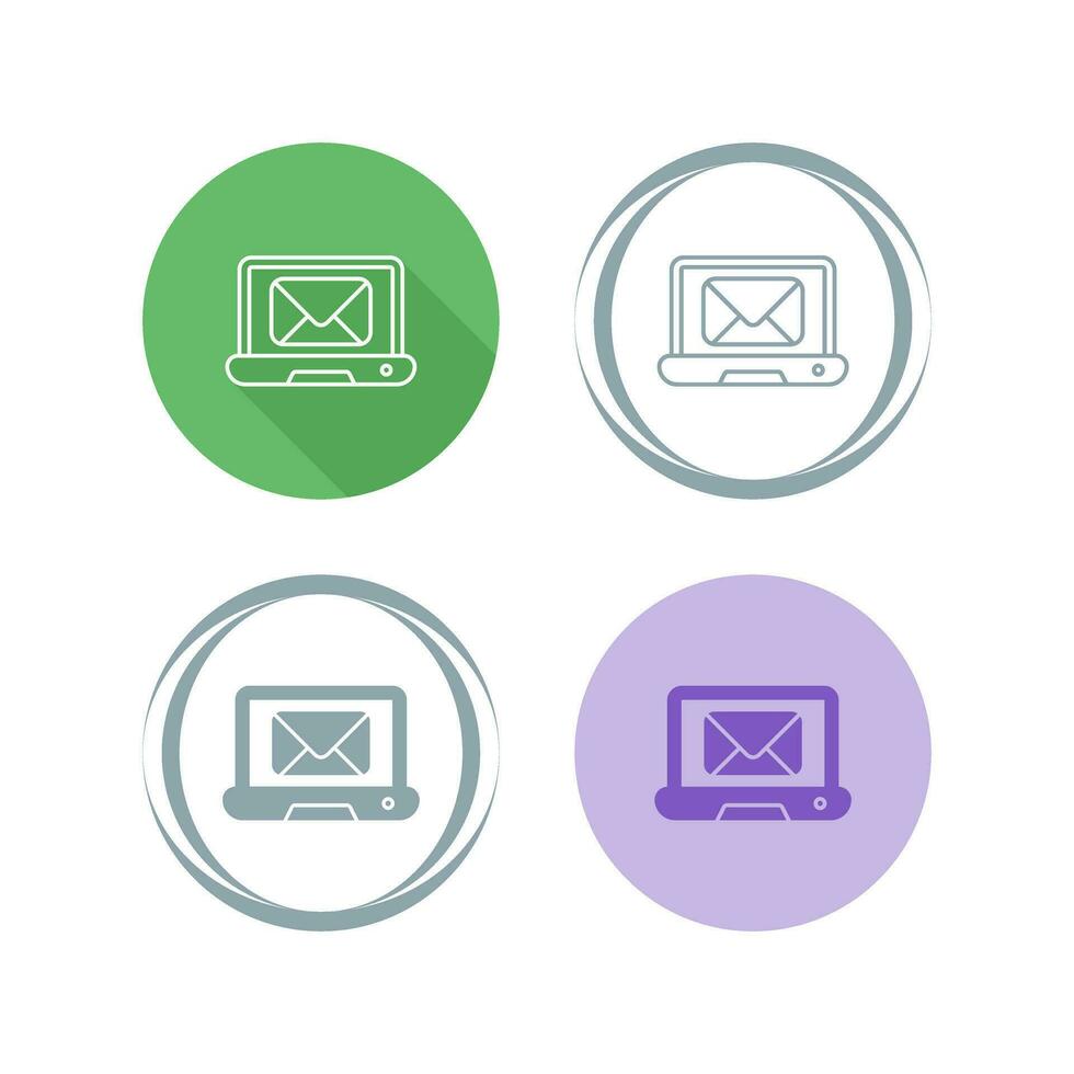 Laptop Mail Vector Icon