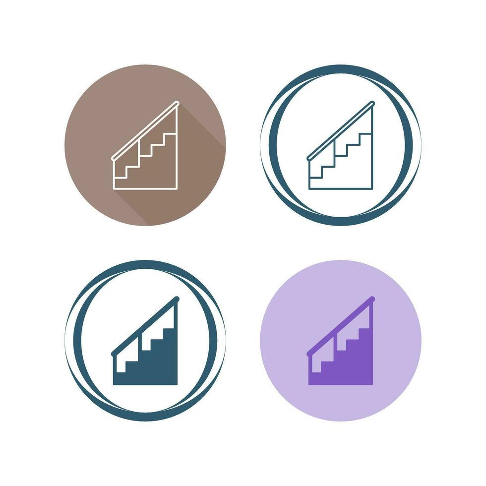 icono de vector de escaleras