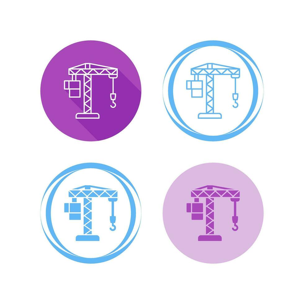Crane Lifting Vector Icon