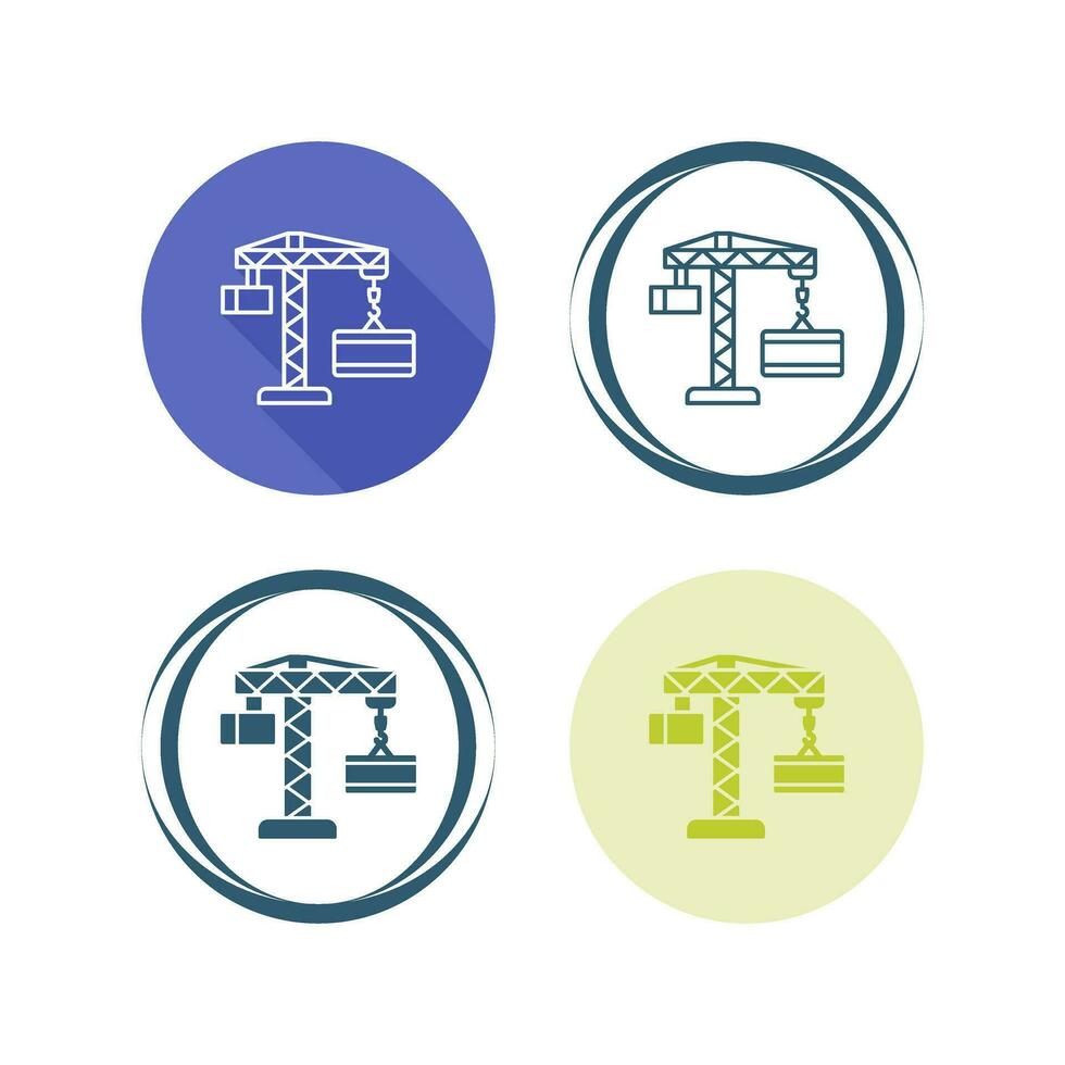 Crane Lifting Vector Icon