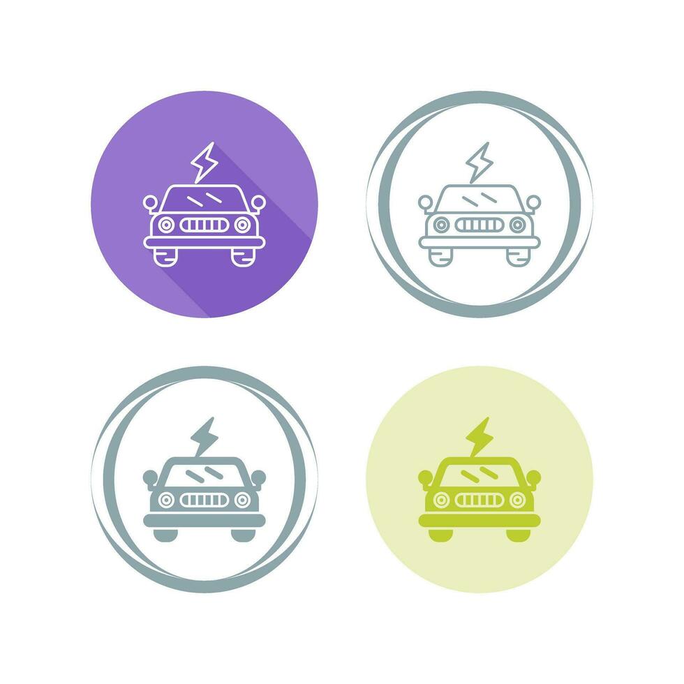 Electric Car Vector Icon