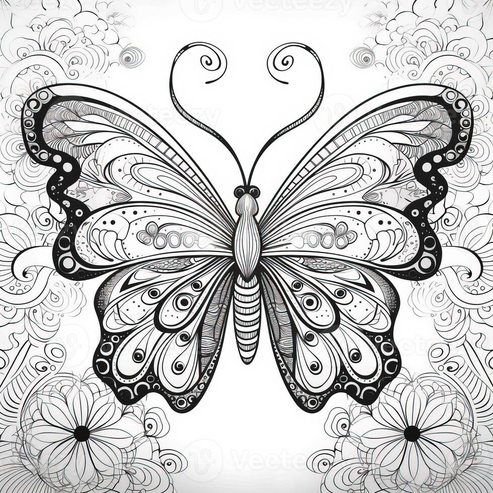 Adult Butterfly Coloring Pages - Adult Butterfly Coloring Pages Photo 