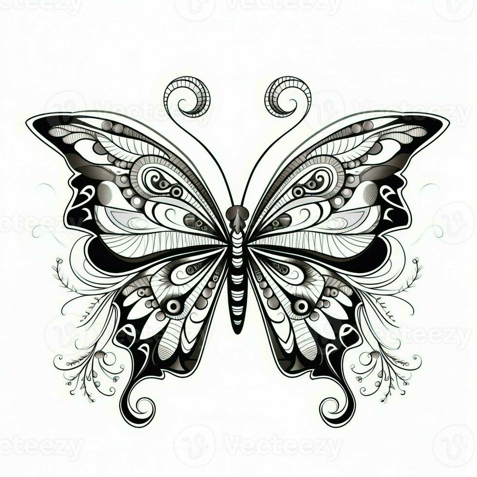 Adult Butterfly Coloring Pages photo