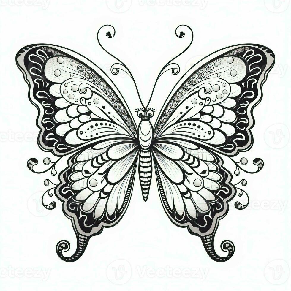 Adult Butterfly Coloring Pages photo