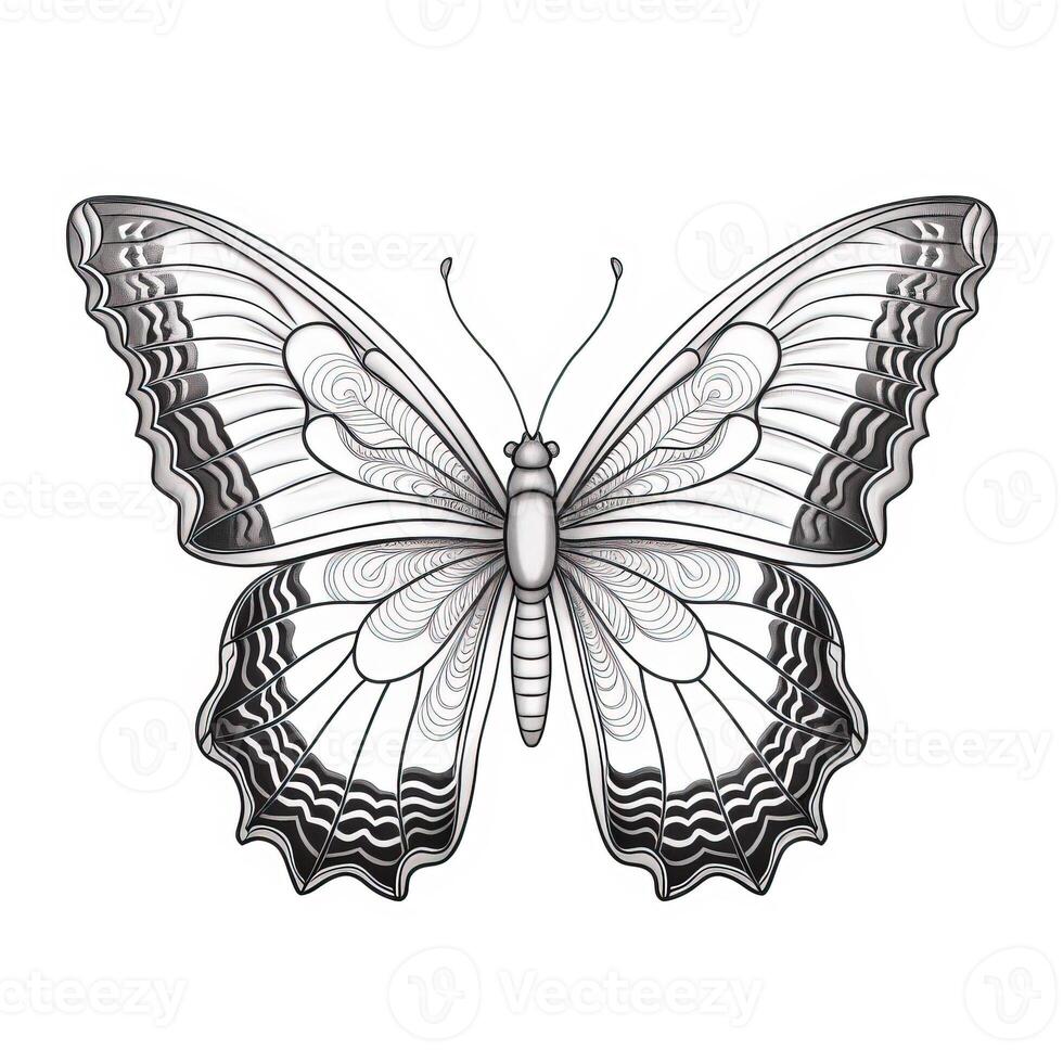 Adult Butterfly Coloring Pages photo