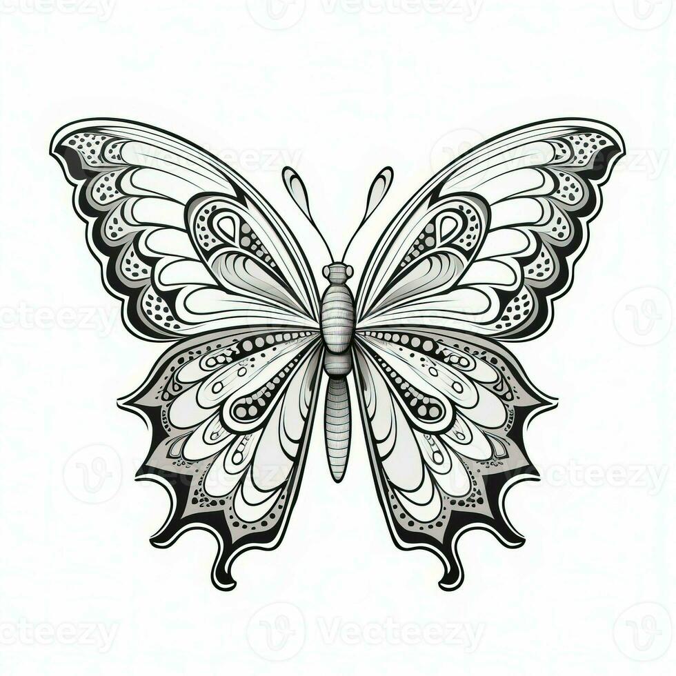 Adult Butterfly Coloring Pages photo