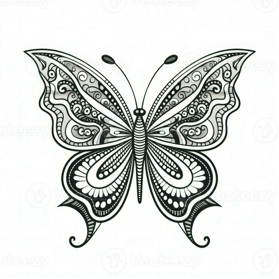 Adult Butterfly Coloring Pages photo