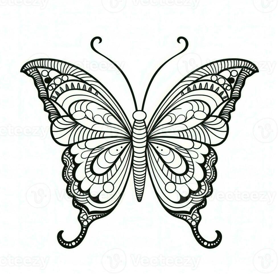 Adult Butterfly Coloring Pages photo