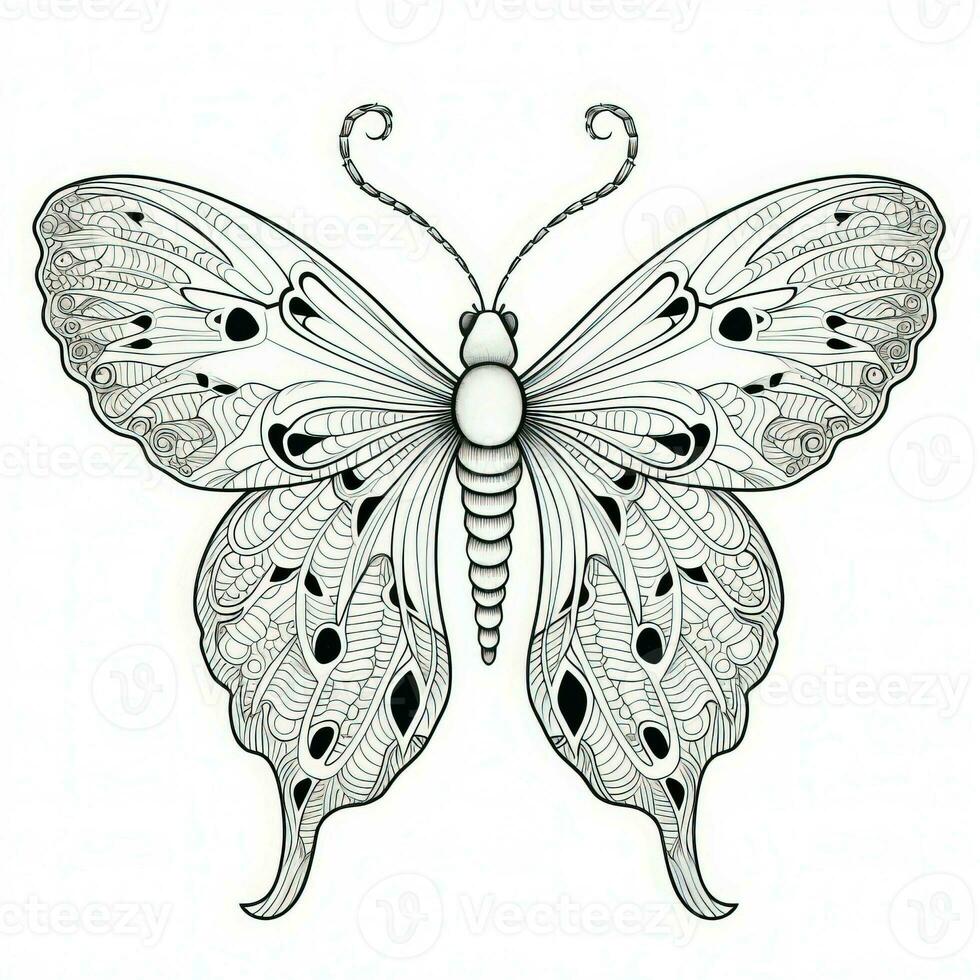 Adult Butterfly Coloring Pages photo