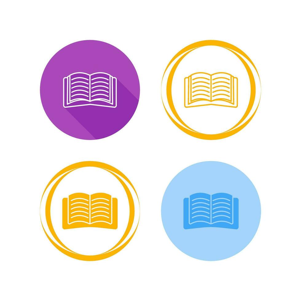 Open Book Vector Icon