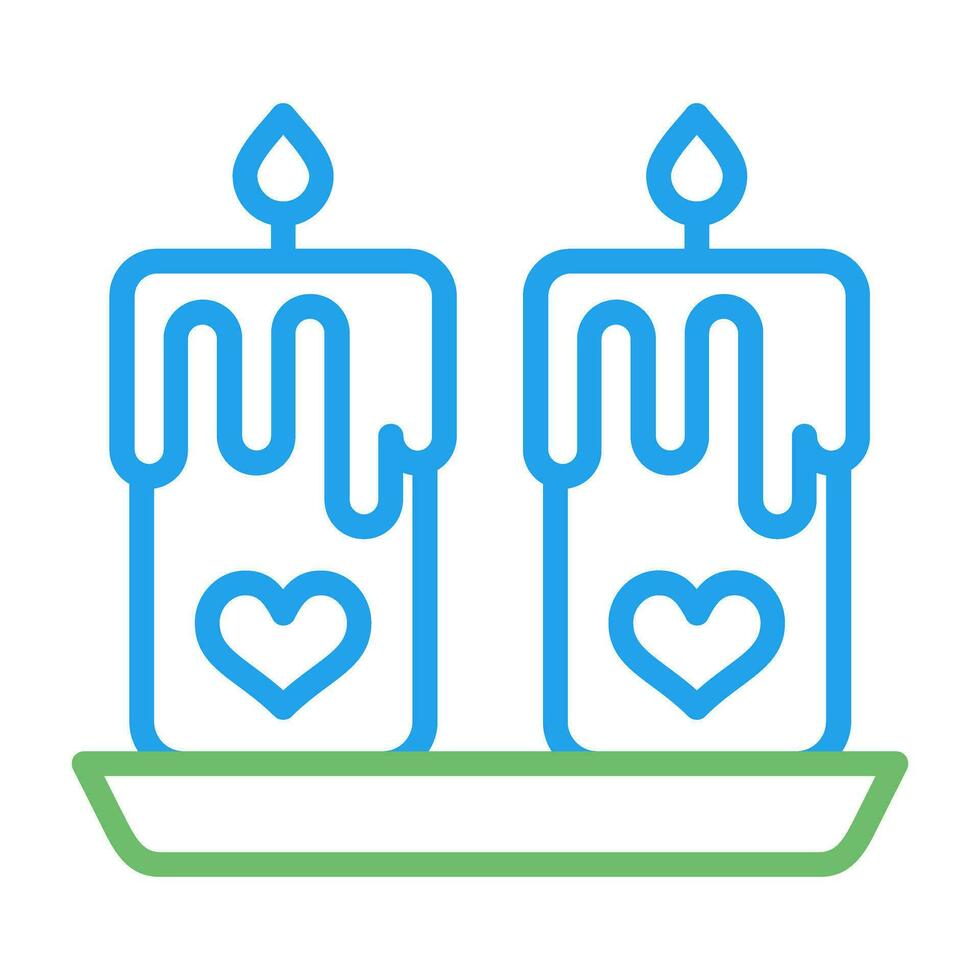 Love candles Vector Icon
