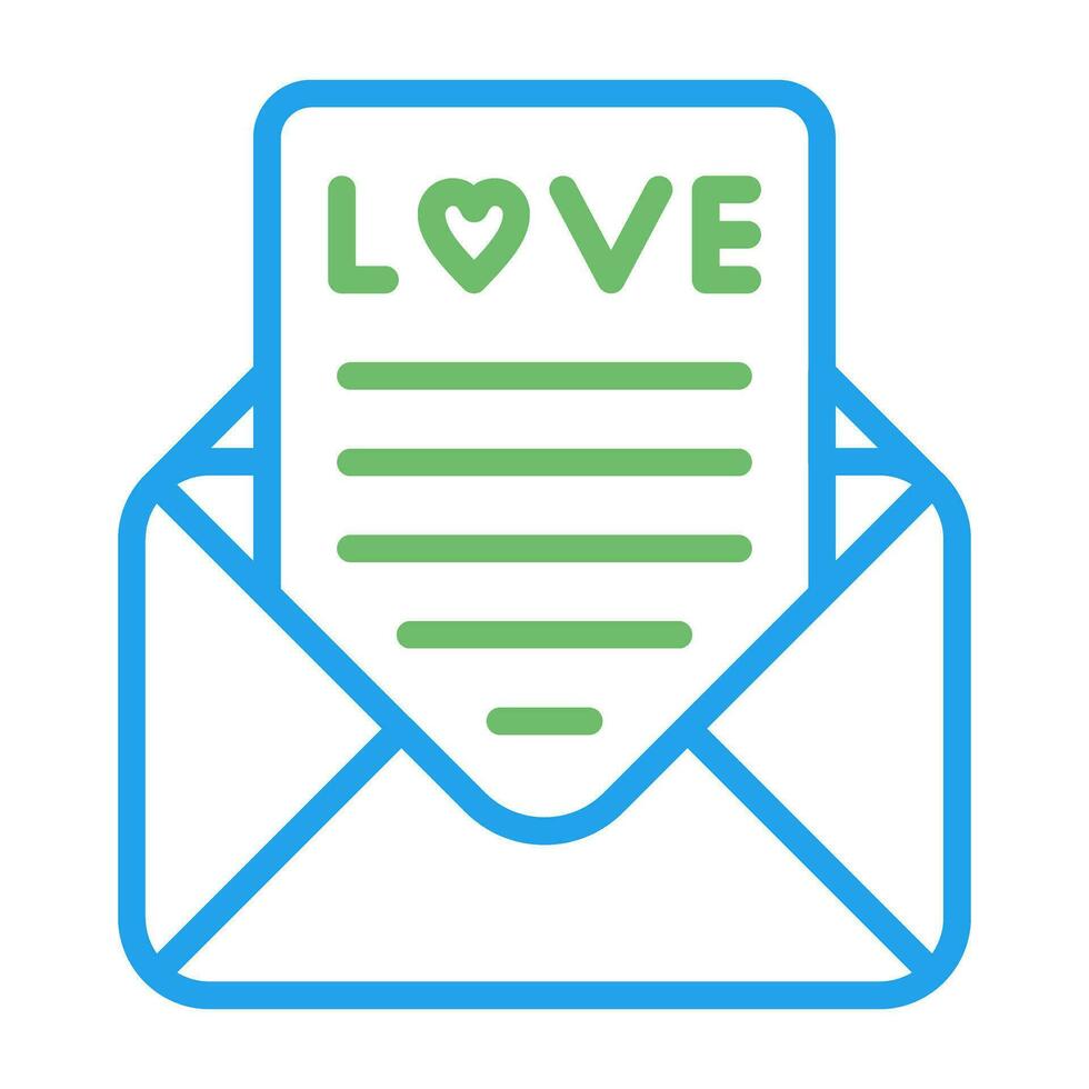 Romantic love letter Vector Icon