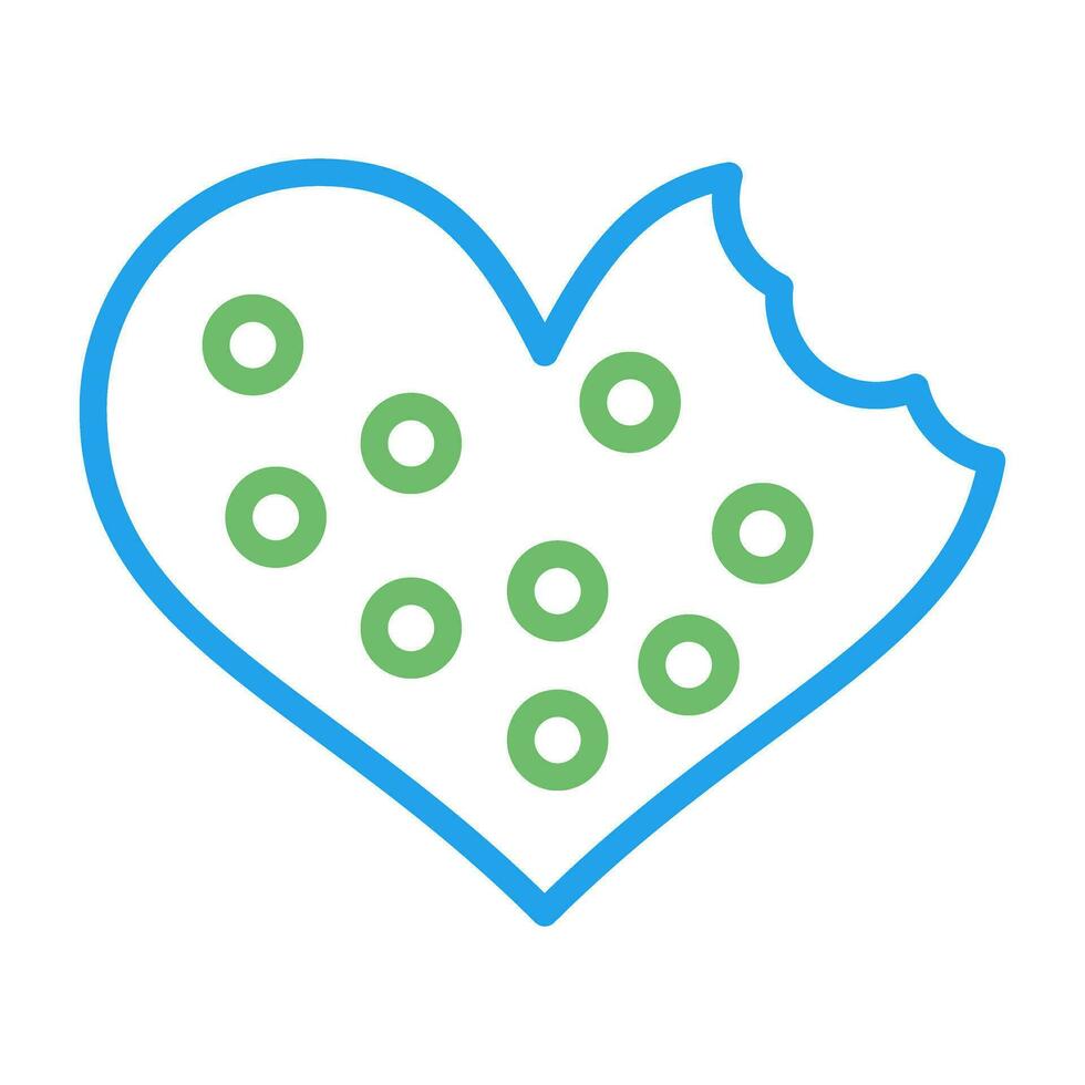 Heart shaped cookies Vector Icon