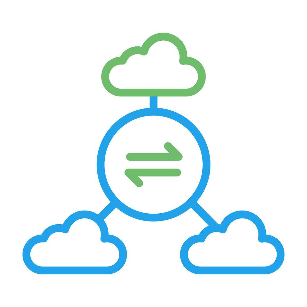 Multi-Cloud Vector Icon