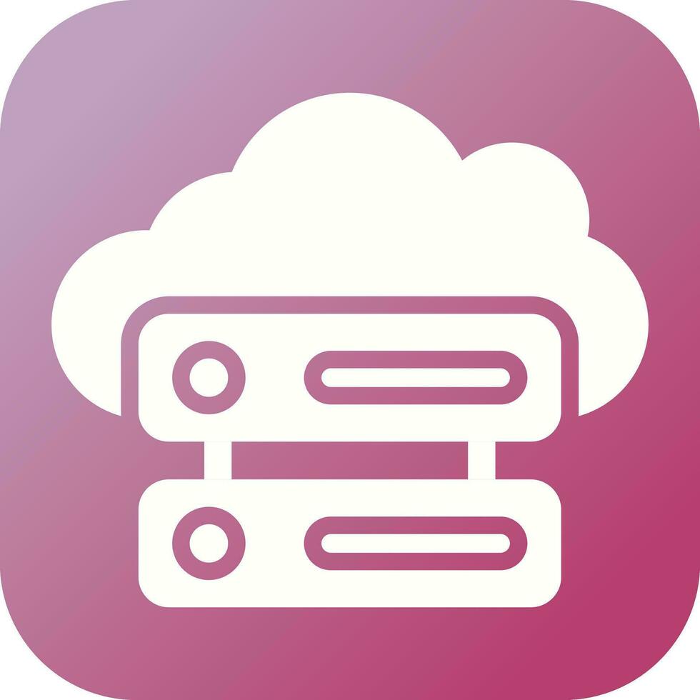 icono de vector de computación en la nube