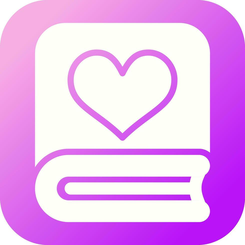 Romantic poetry book Vector Icon