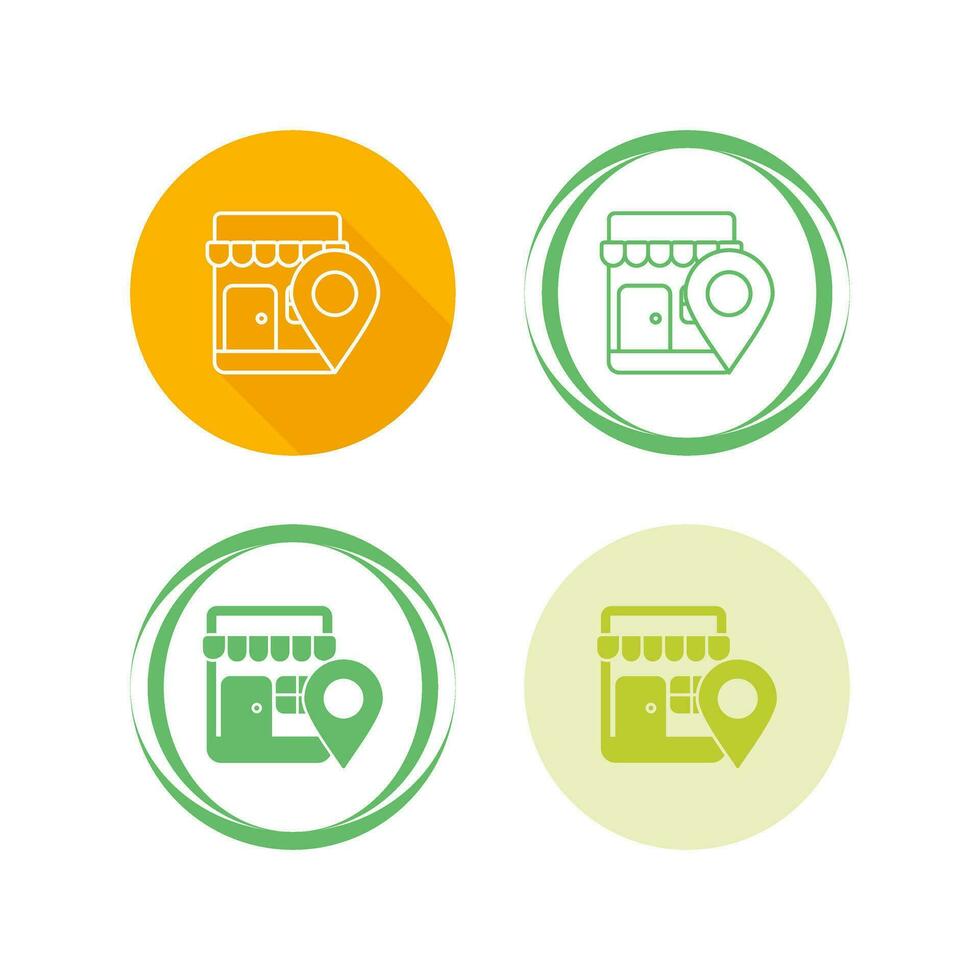 Shop Location Vector Icon