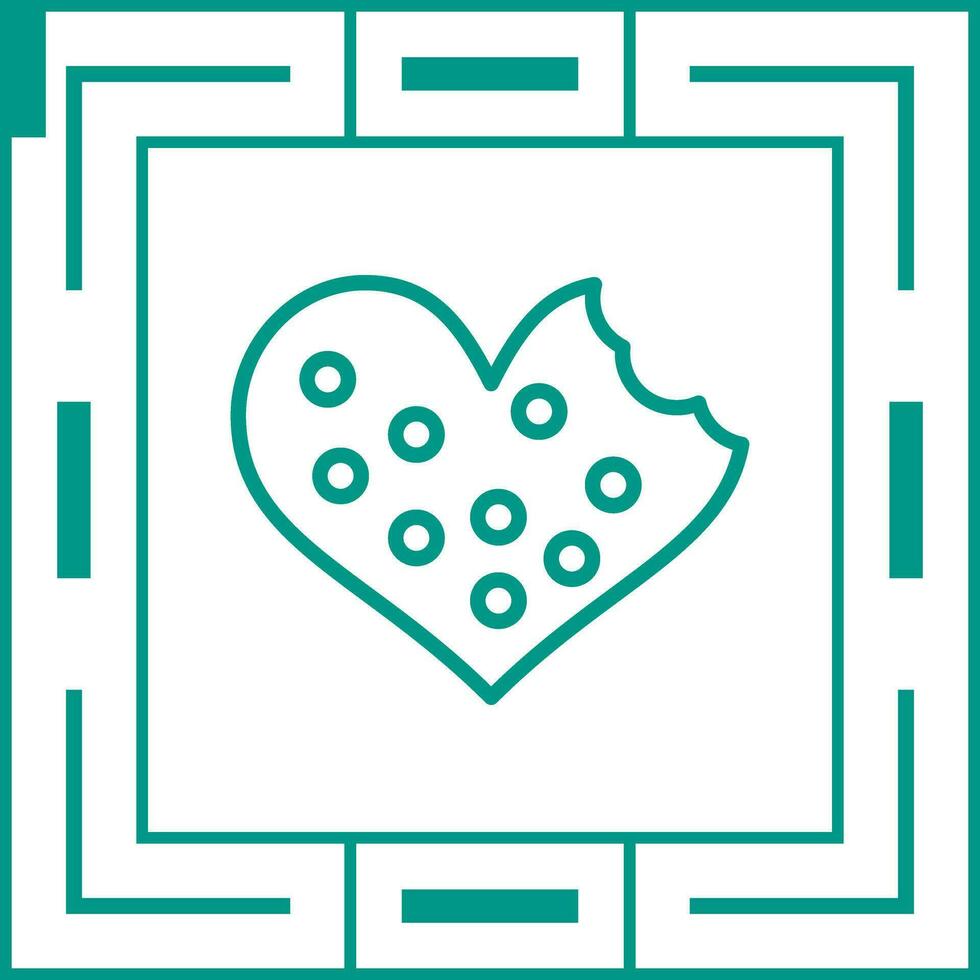 Heart shaped cookies Vector Icon