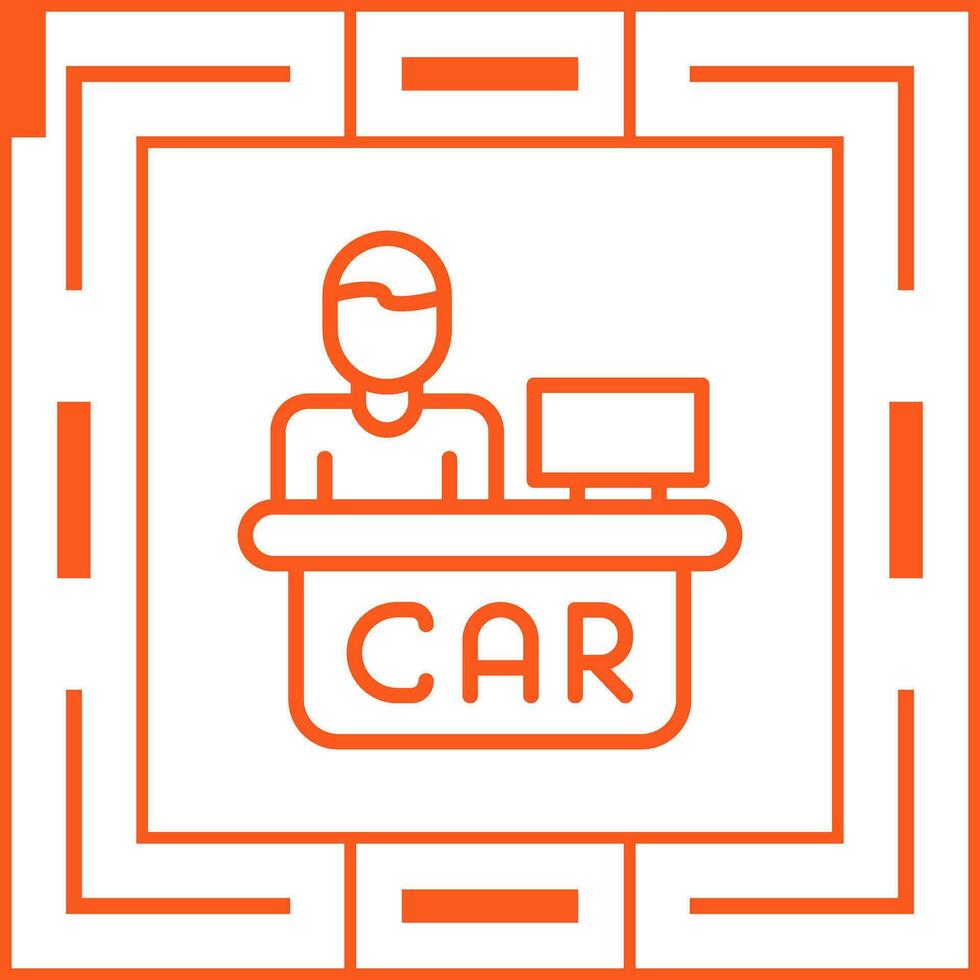 Car Rental Counter Vector Icon