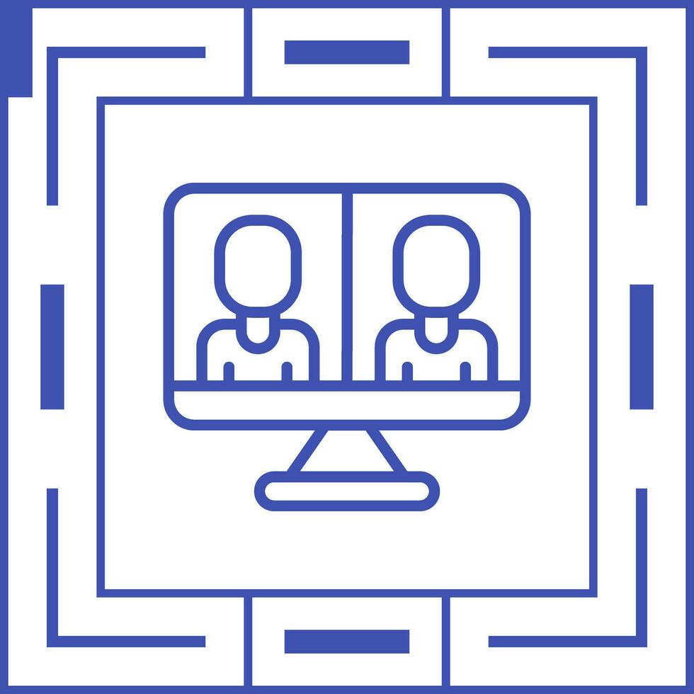 Video Conferencing Vector Icon