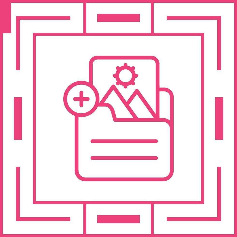 Document Insert Image Vector Icon