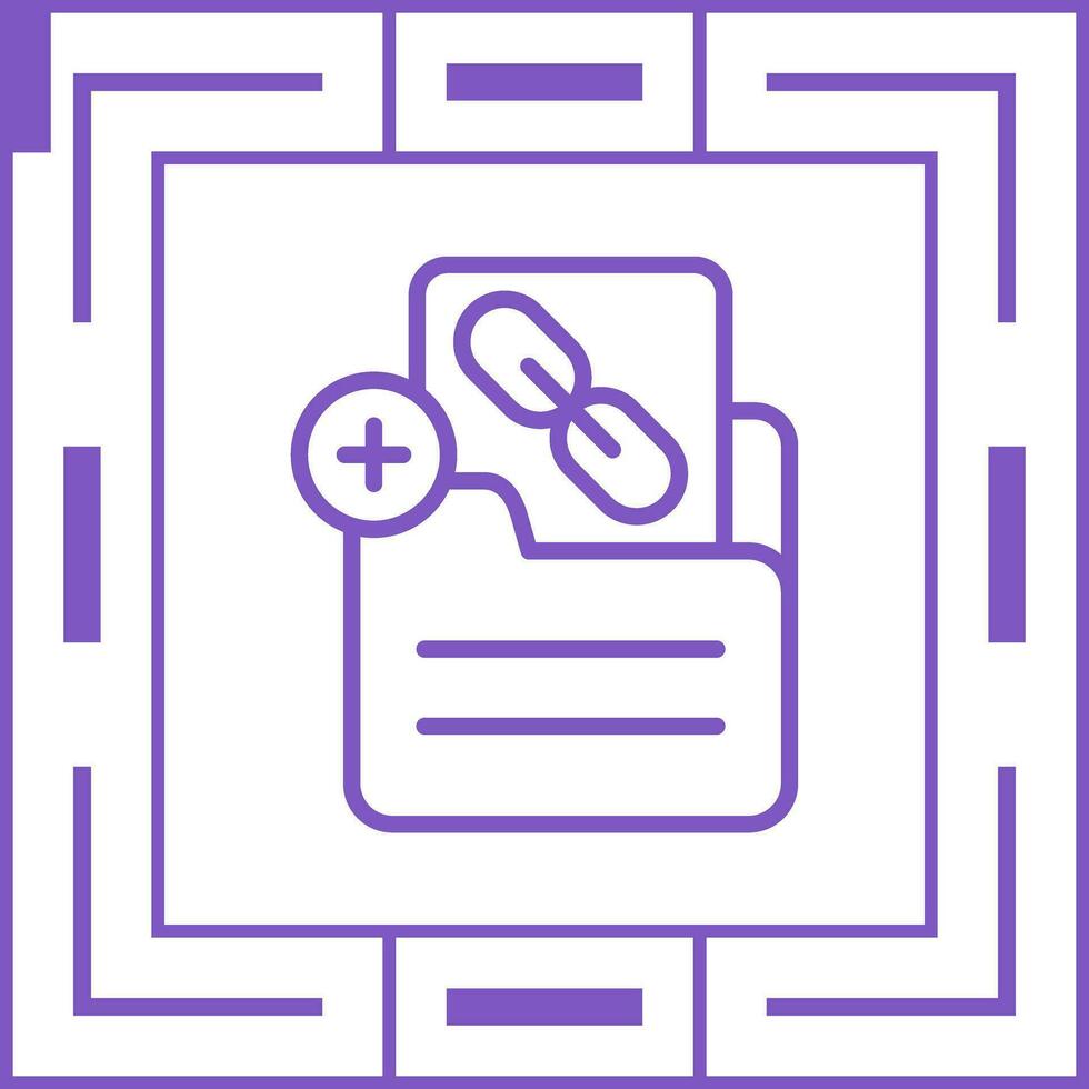 Document Insert Link Vector Icon