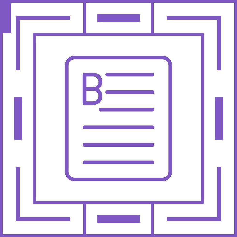 Document Bold Vector Icon