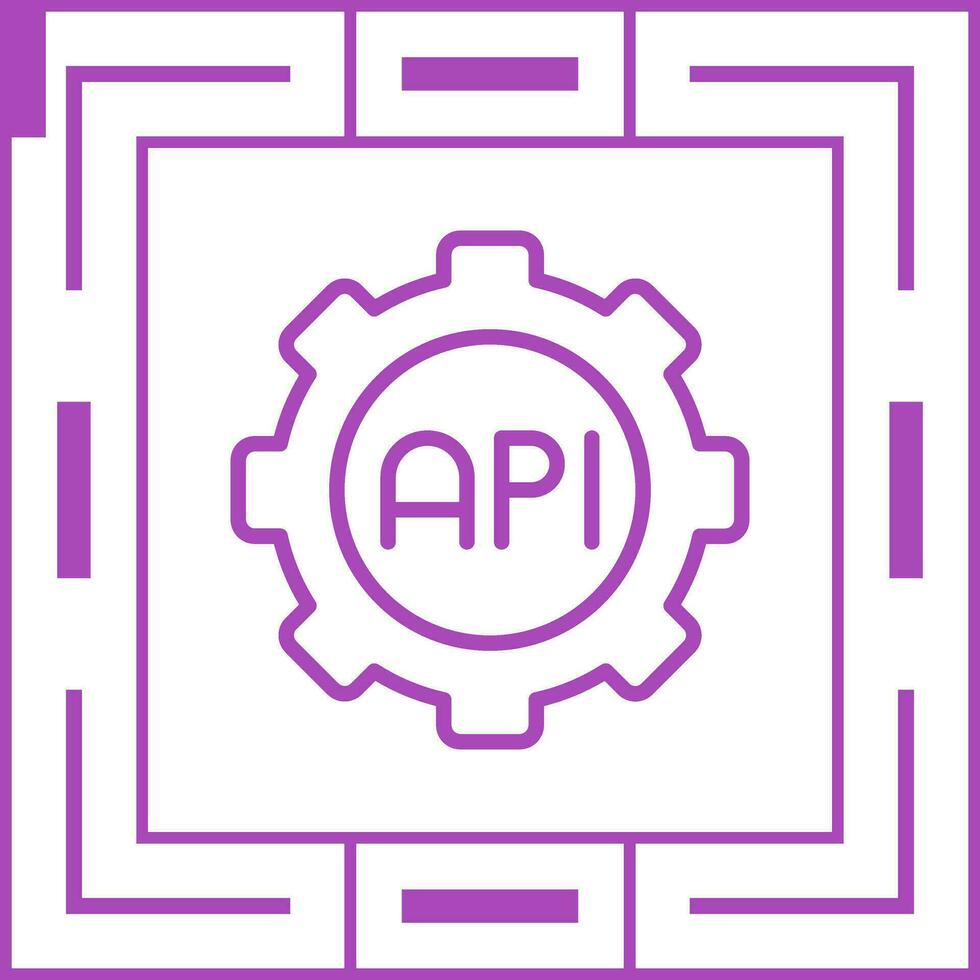 icono de vector de api