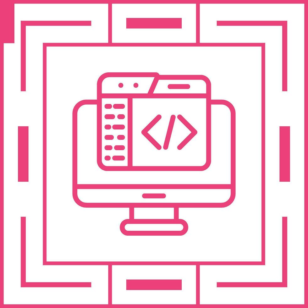 código editor vector icono