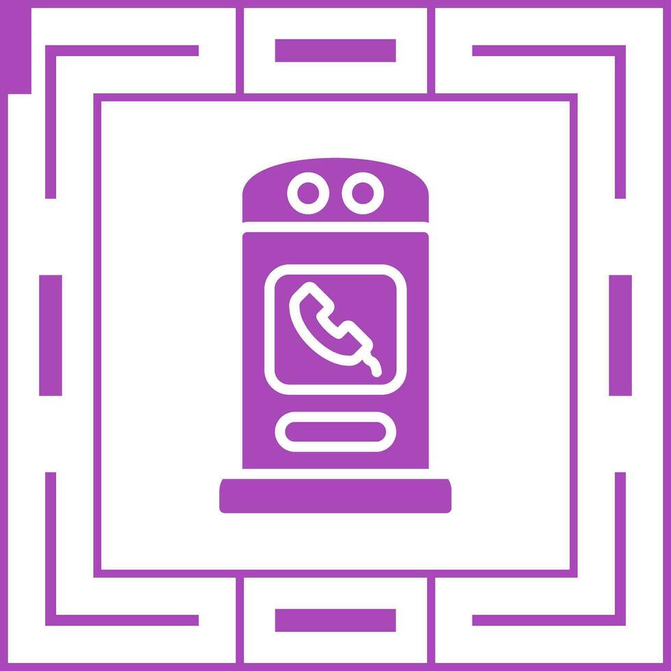 icono de vector de cabina telefónica