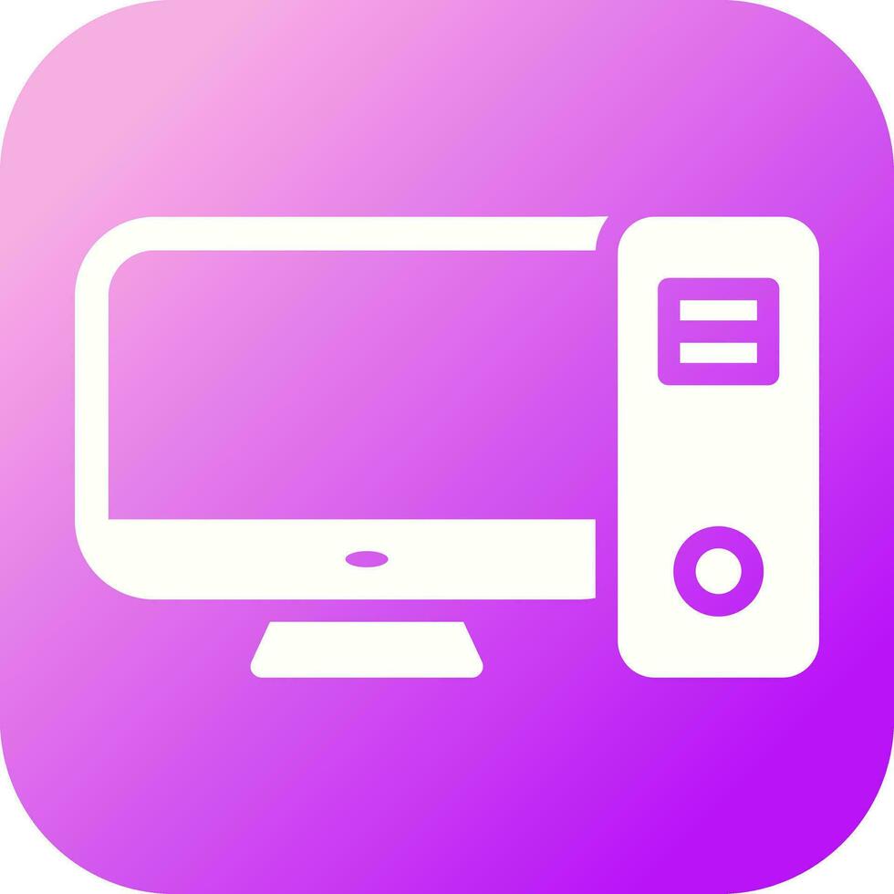 Desktop Computer Vector Icon