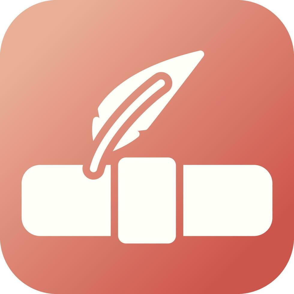 Quill pen with scroll Vector Icon