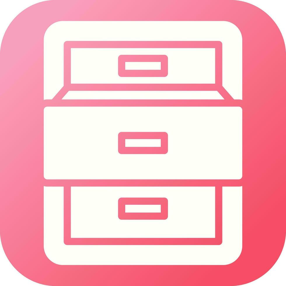 Filing cabinet with open door Vector Icon