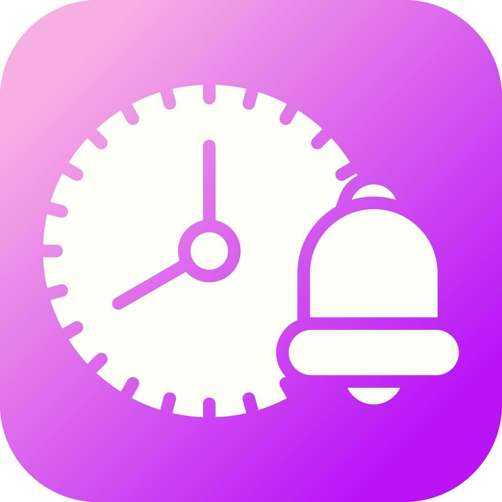 Clock with reminder bell Vector Icon