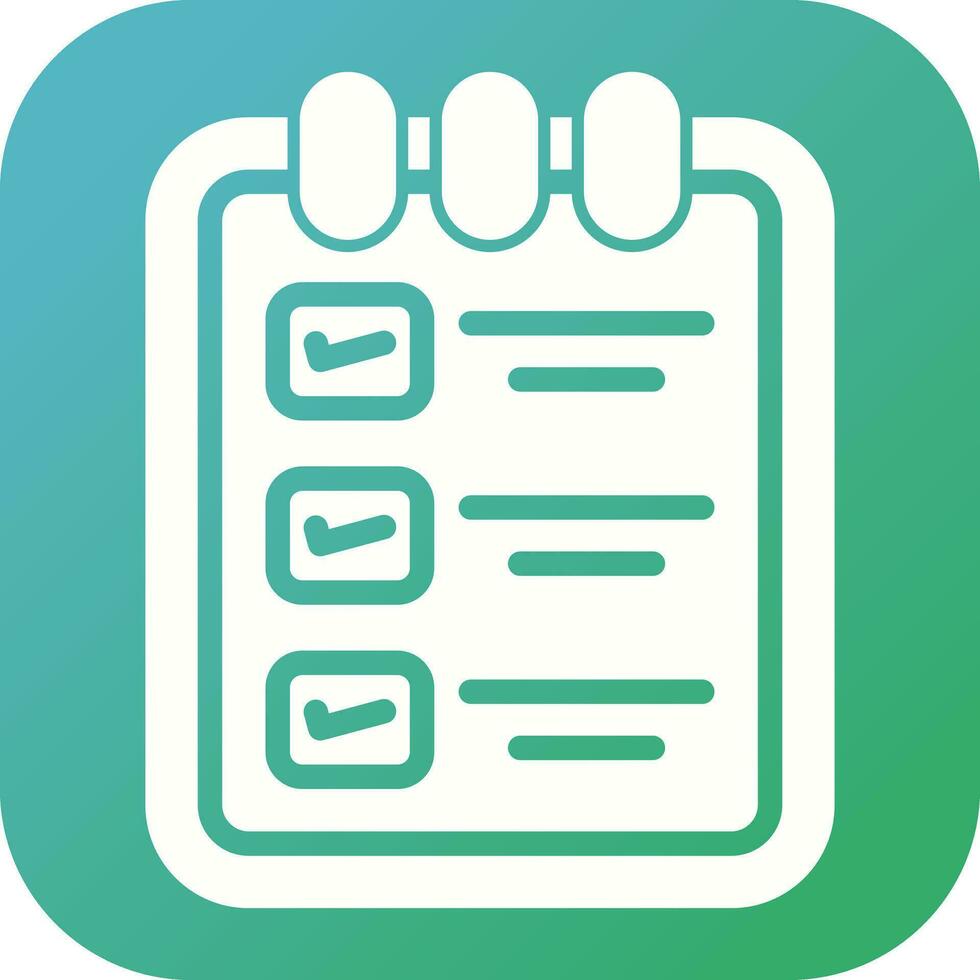 Memo pad with checklist Vector Icon