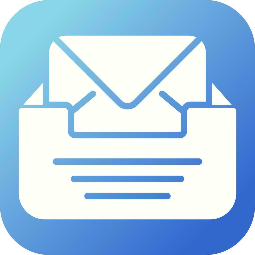 Inbox with envelope Vector Icon