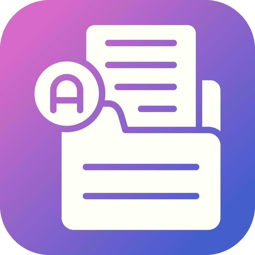 Document Font Vector Icon