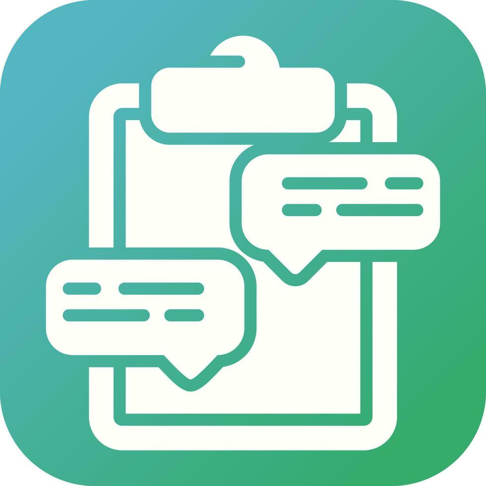 Clipboard with speech bubb Vector Icon