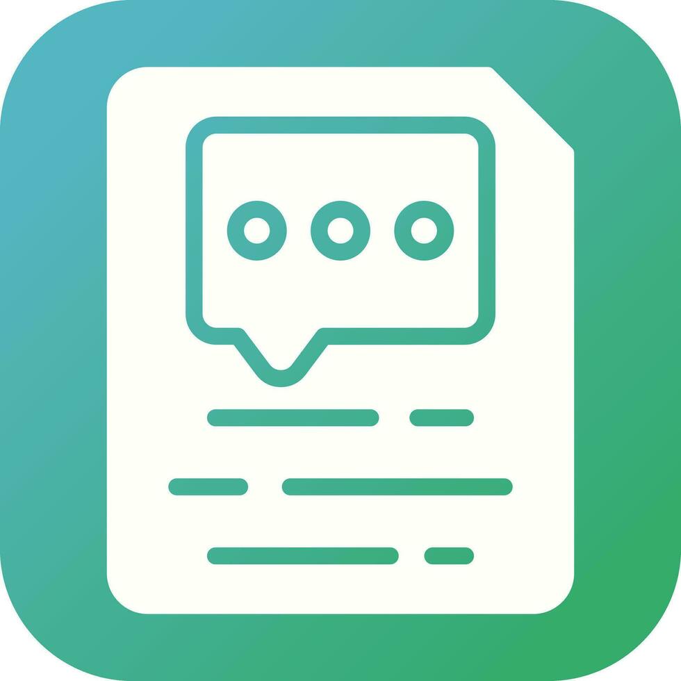 Document Insert Comment Vector Icon