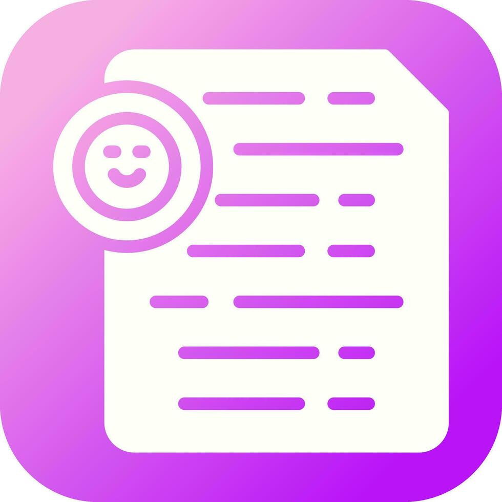 Document Insert Emoji Vector Icon