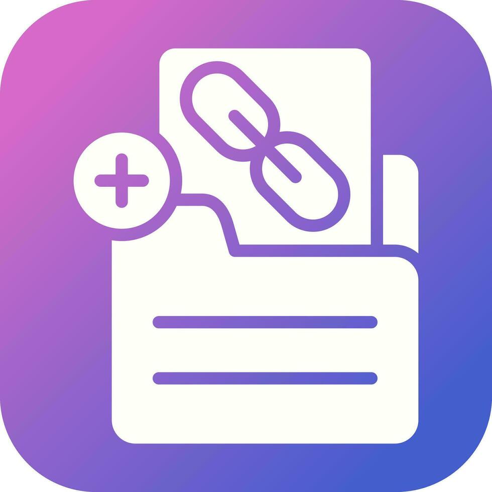 Document Insert Link Vector Icon