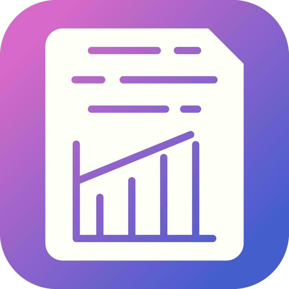 Document Insert Graph Vector Icon