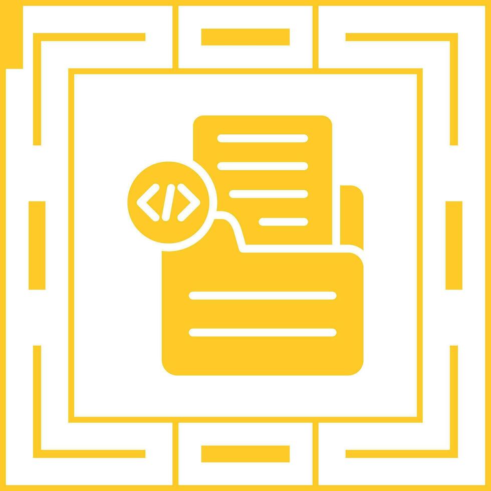 Document Insert Code Vector Icon