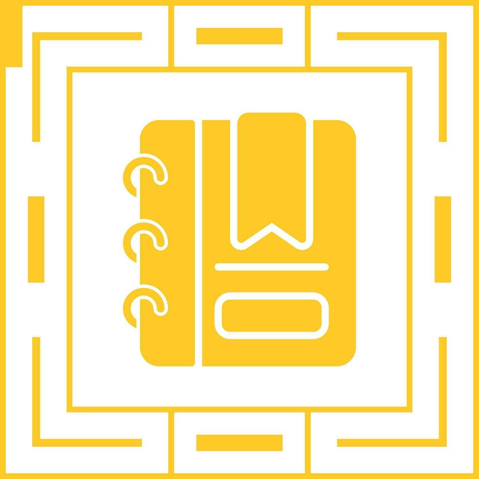Writing pad with bookmark Vector Icon