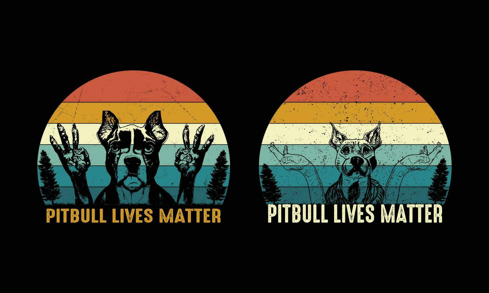 Pitbull lives matter-T shirt design. Pitbull Vector design.