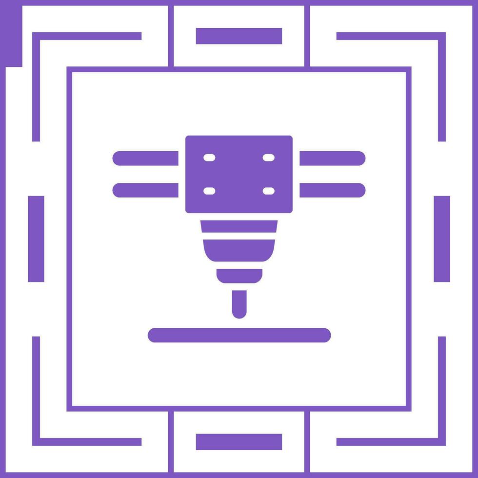 Laser Cutting Machine Vector Icon