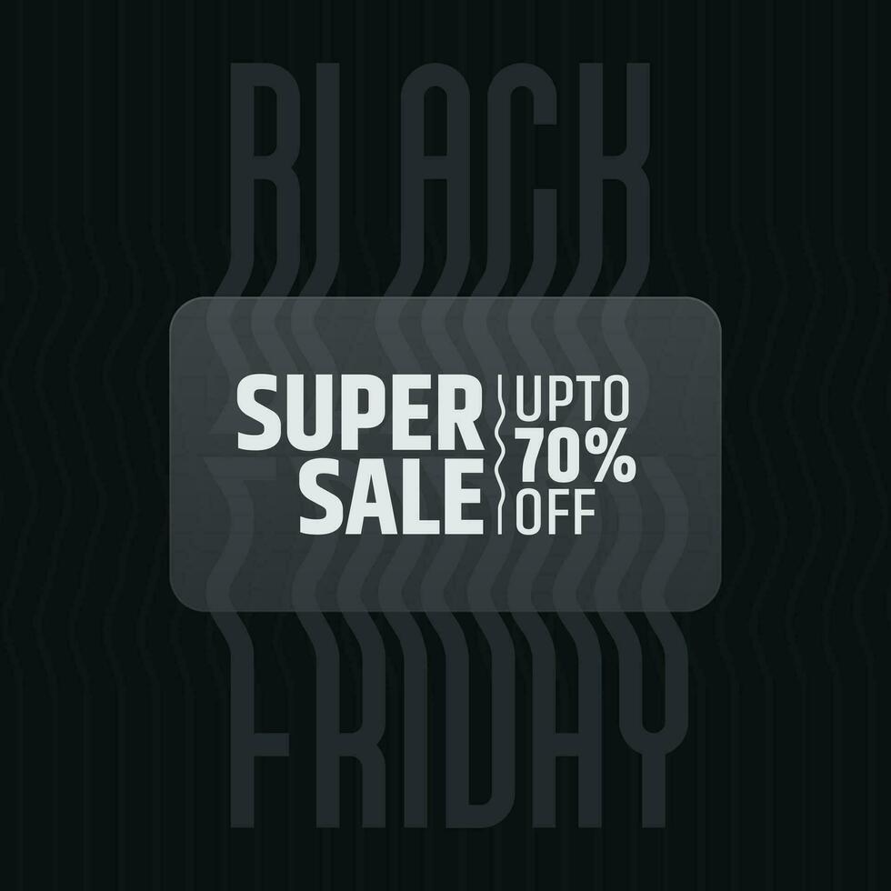 Unique black friday sale post design vector