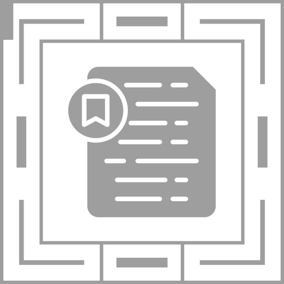 Document Insert Bookmark Vector Icon